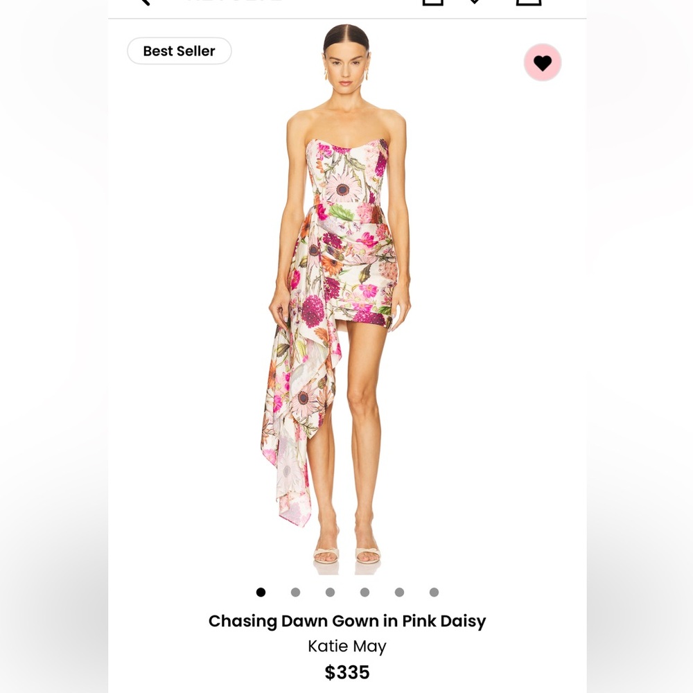 Katie May Chasing Dawn Gown, Pink Daisy, Size Medium
